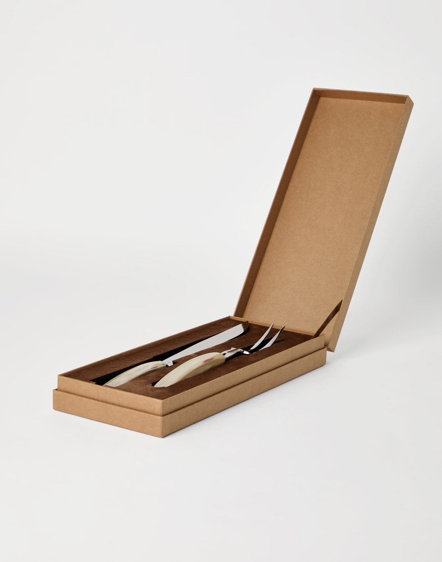 Carving set Natural Horn Lifestyle - Brunello Cucinelli