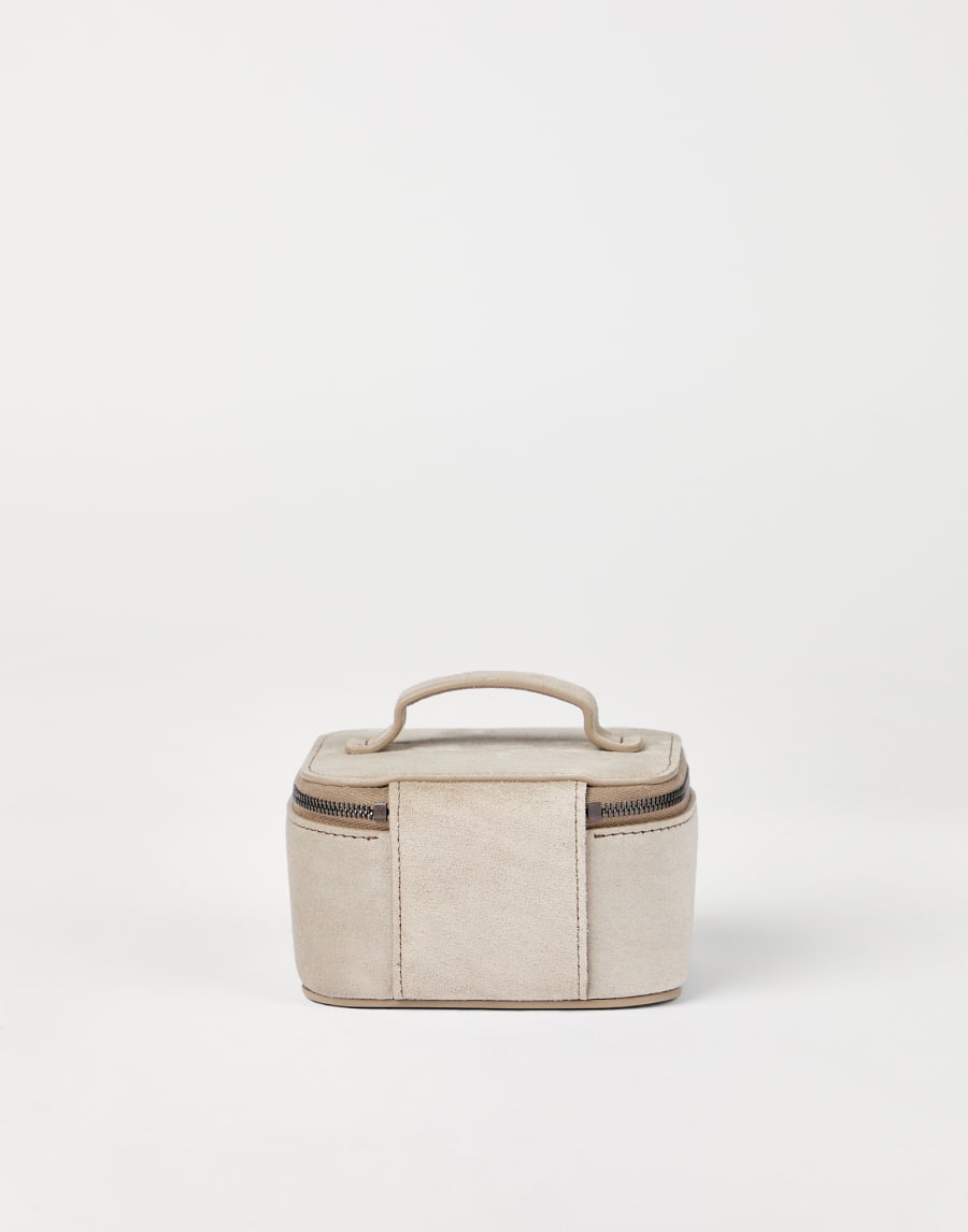Suede small jewelry box Light Grey Woman - Brunello Cucinelli