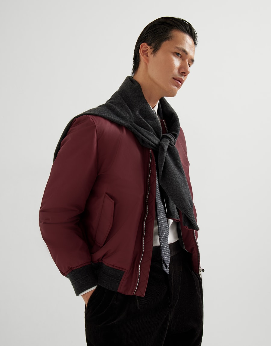 Bomber con imbottitura Amaranto Uomo - Brunello Cucinelli