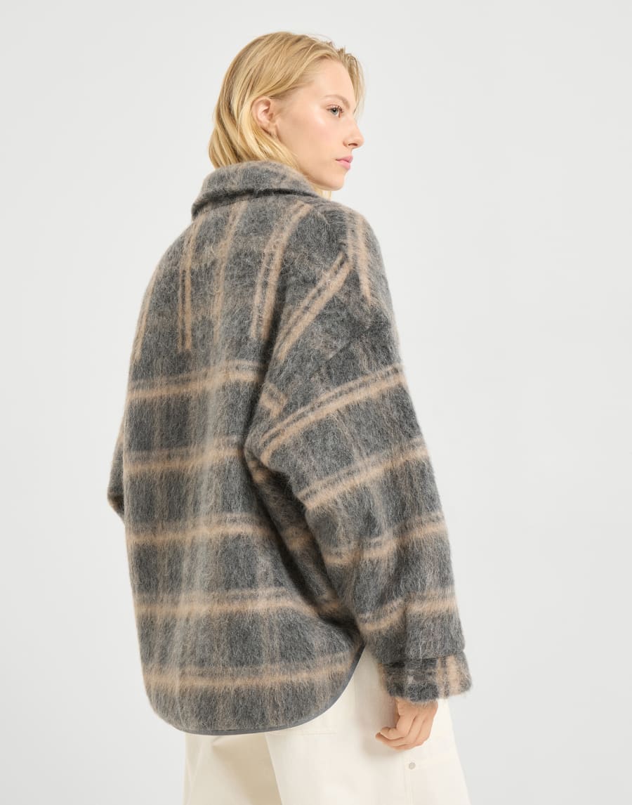 Abrigo de punto Jacquard Check Fantasía Mujer - Brunello Cucinelli