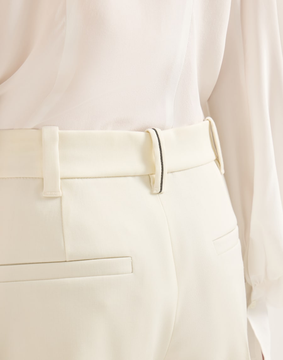 Loose cigarette trousers Milk Woman - Brunello Cucinelli