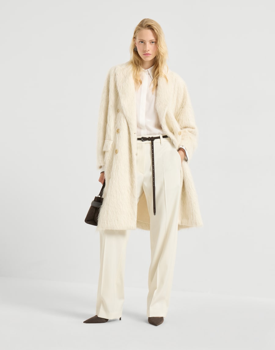 Loose cigarette trousers Milk Woman - Brunello Cucinelli