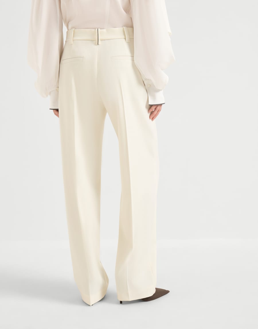 Loose cigarette trousers Milk Woman - Brunello Cucinelli