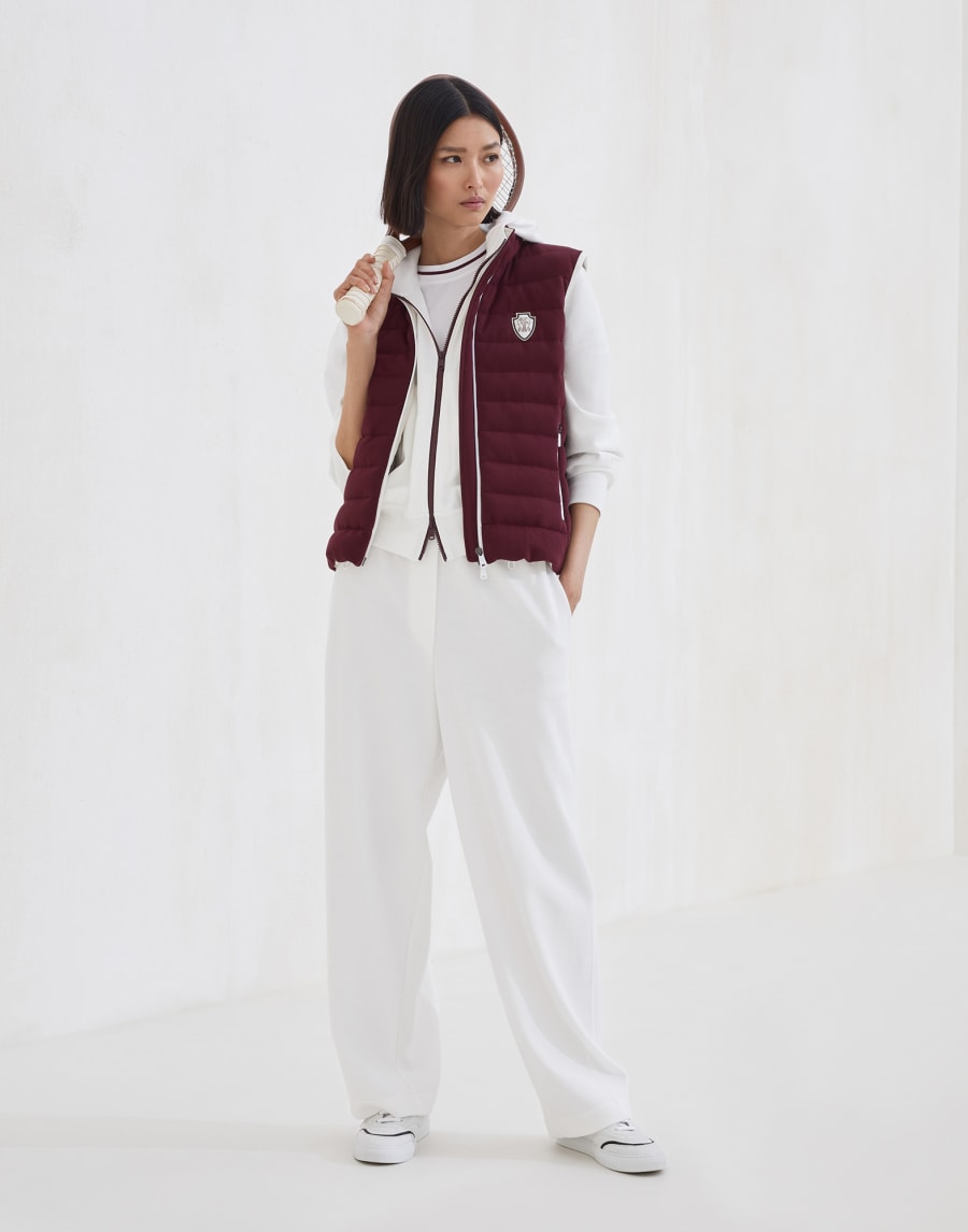 Pique Track trousers White Woman - Brunello Cucinelli