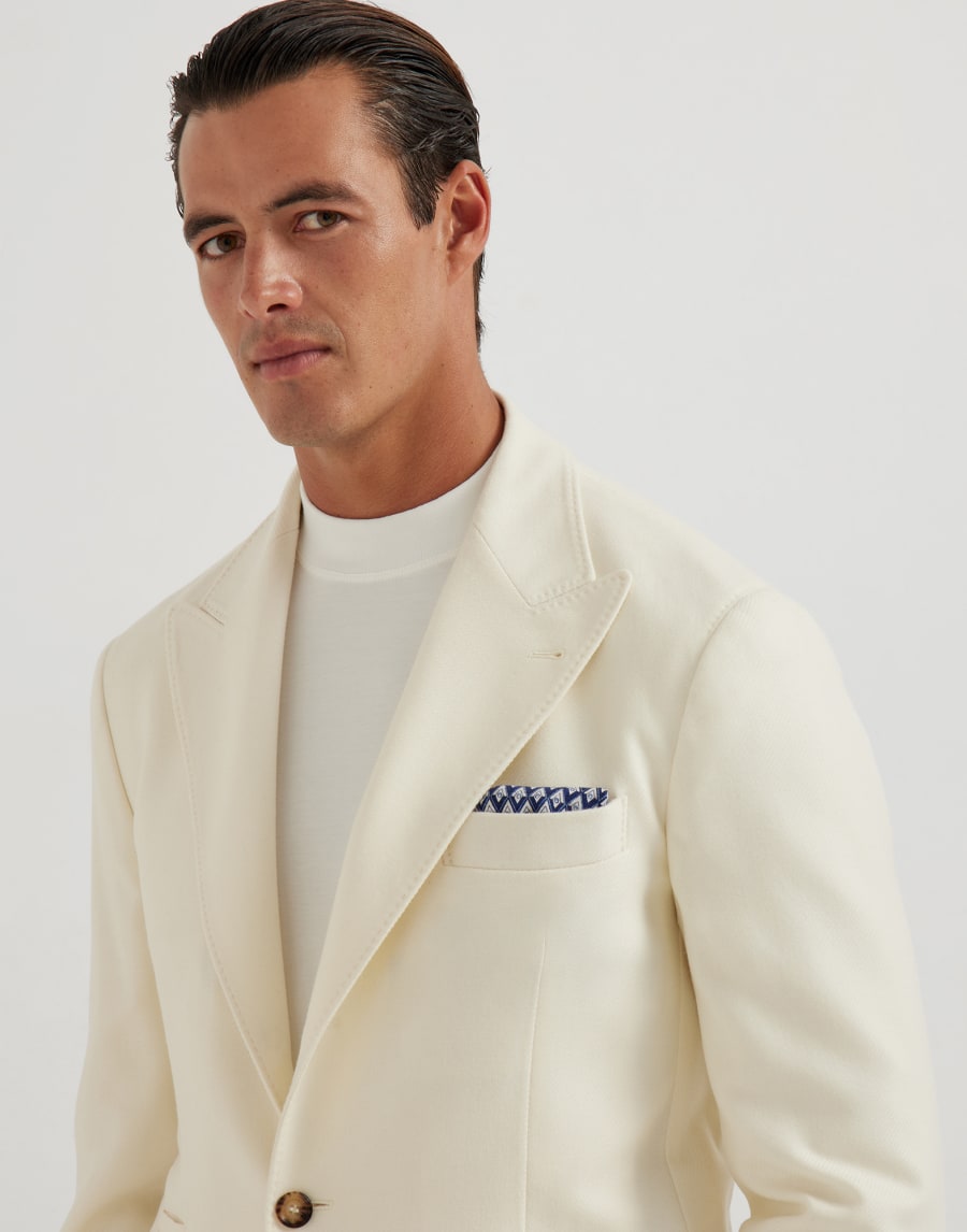 Pañuelo de bolsillo de seda Azul Aviación Hombre - Brunello Cucinelli