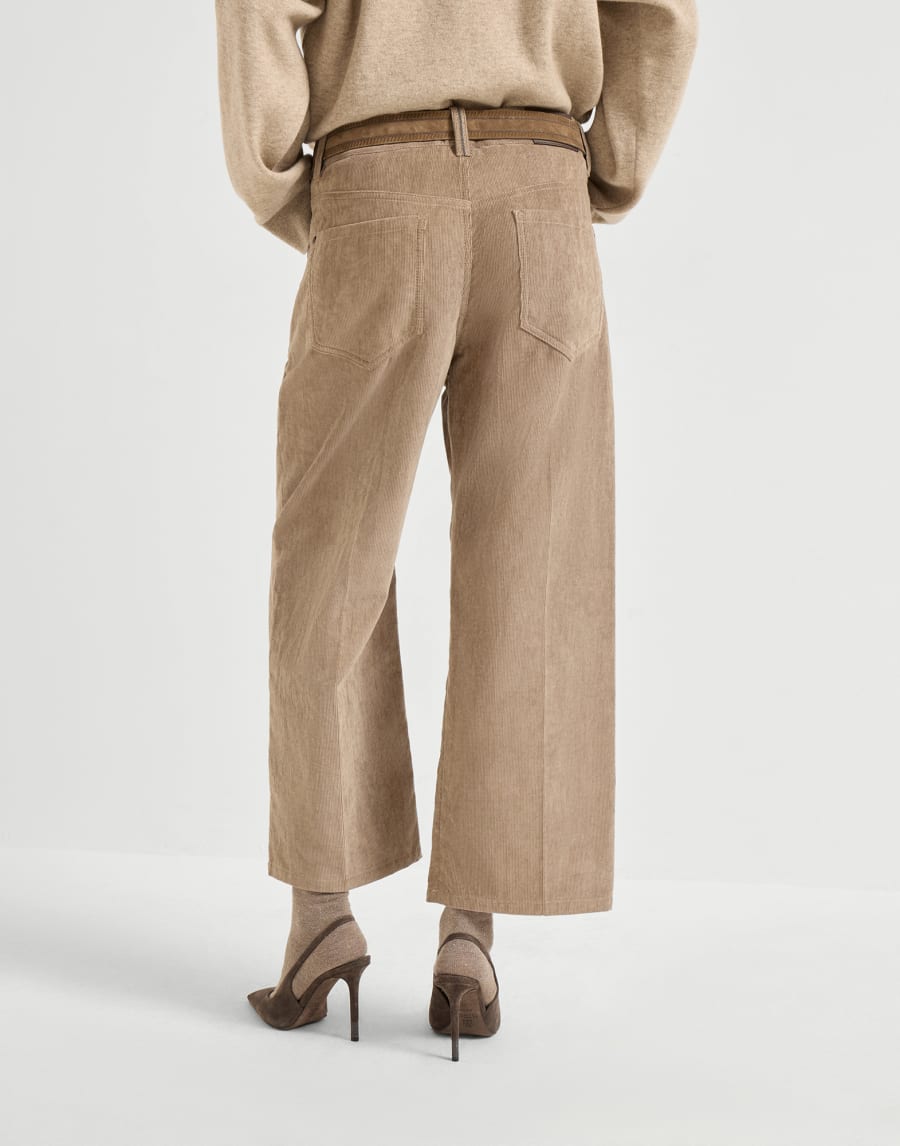 Contemporary square trousers Beige Woman - Brunello Cucinelli