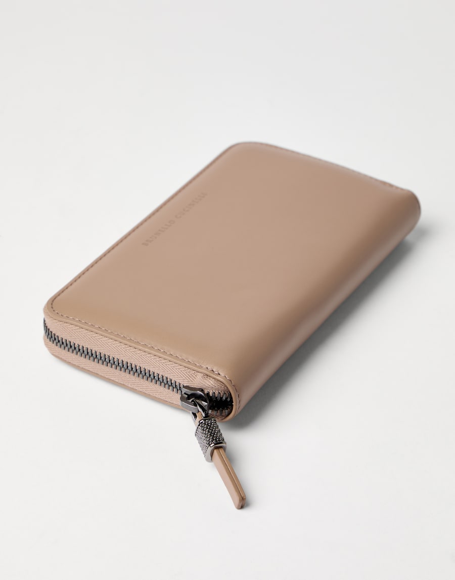 Кошелек из телячьей кожи с цепочкой Мониль Ореховый Женщина - Brunello Cucinelli