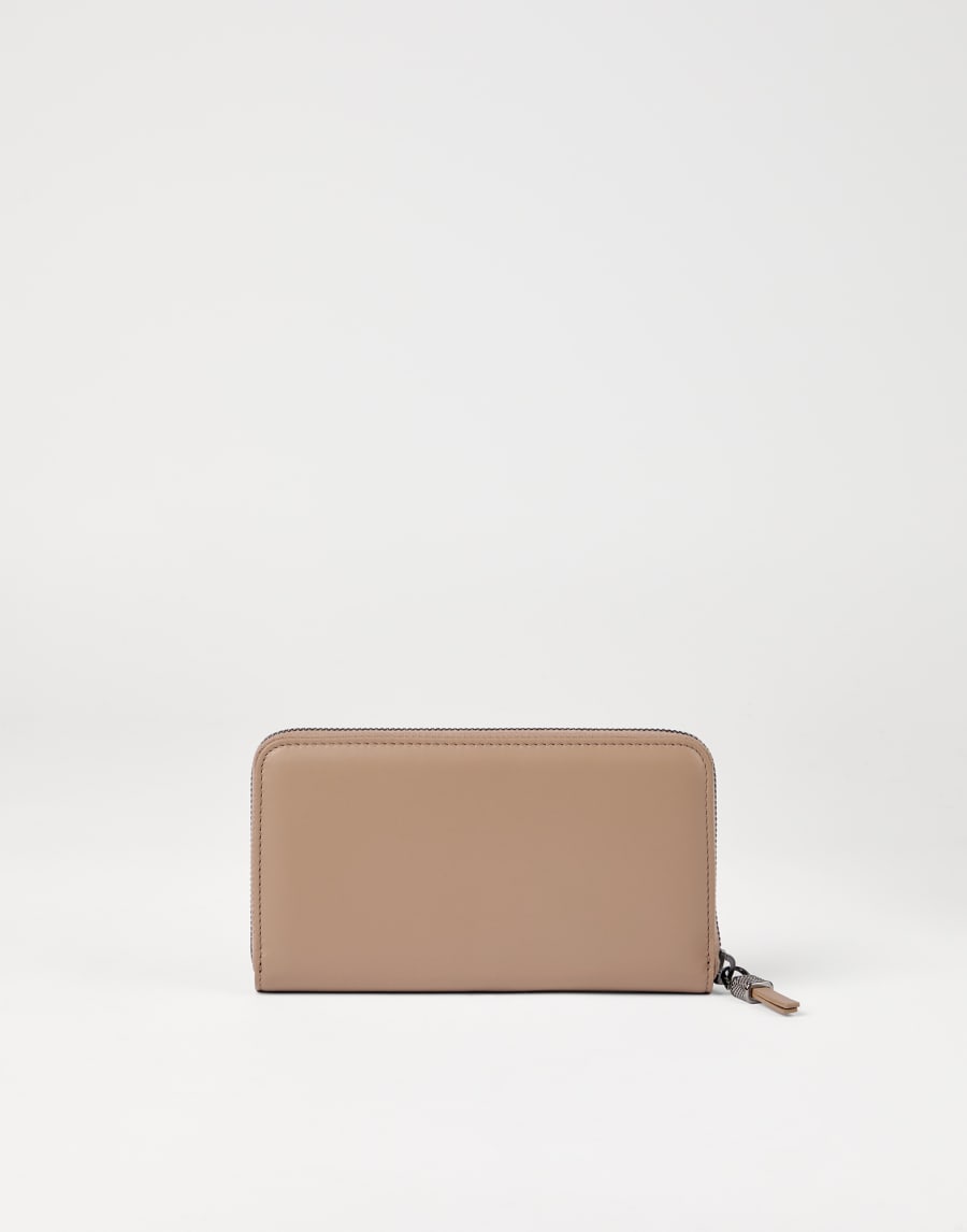 Кошелек из телячьей кожи с цепочкой Мониль Ореховый Женщина - Brunello Cucinelli