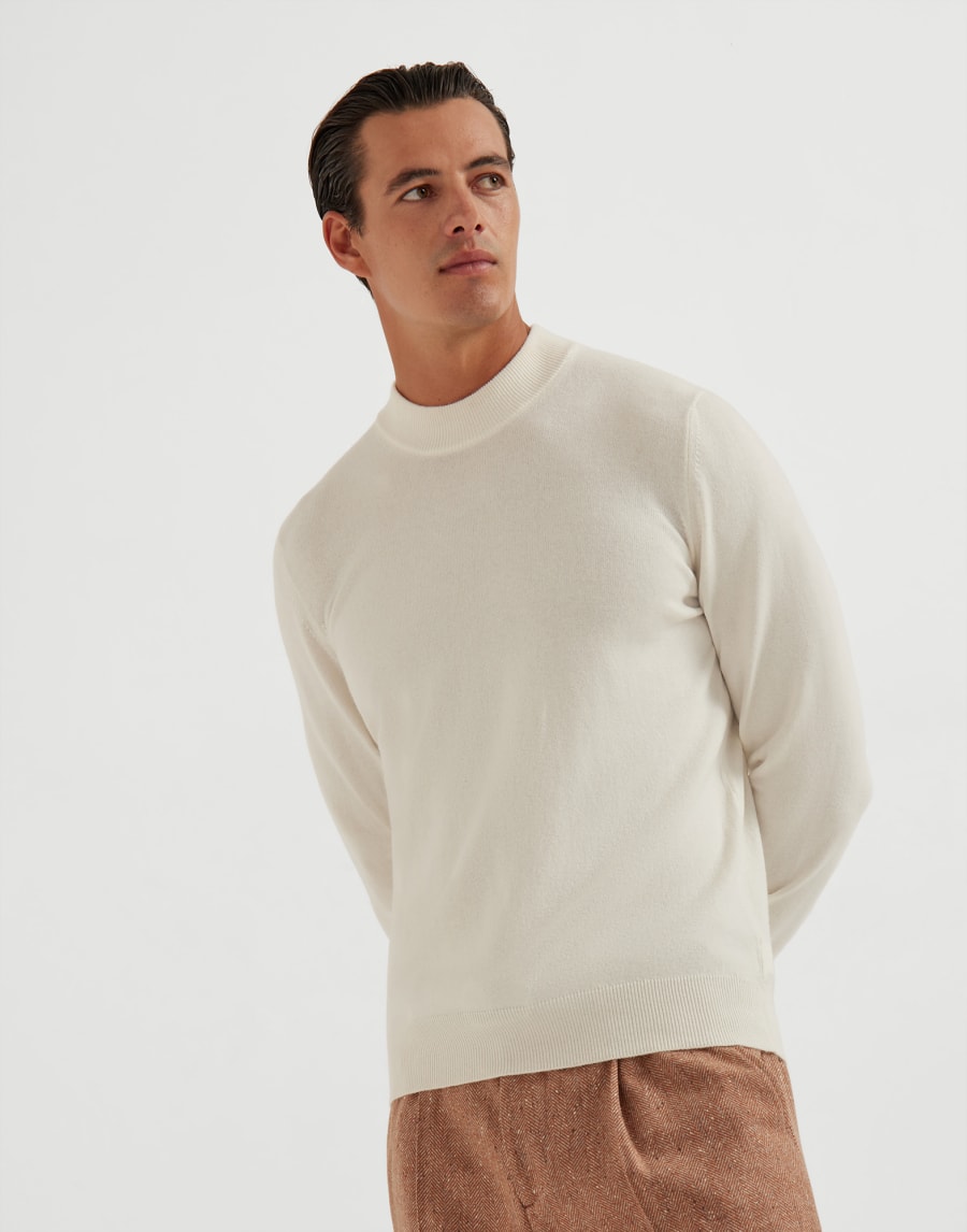 Funnel neck sweater Panama Man - Brunello Cucinelli