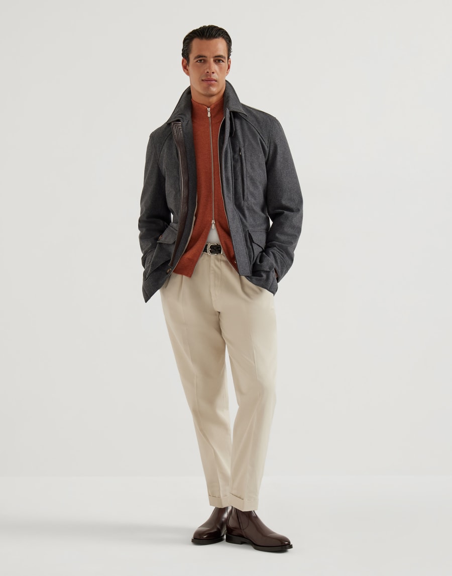 Zip-front cardigan Orange Man - Brunello Cucinelli