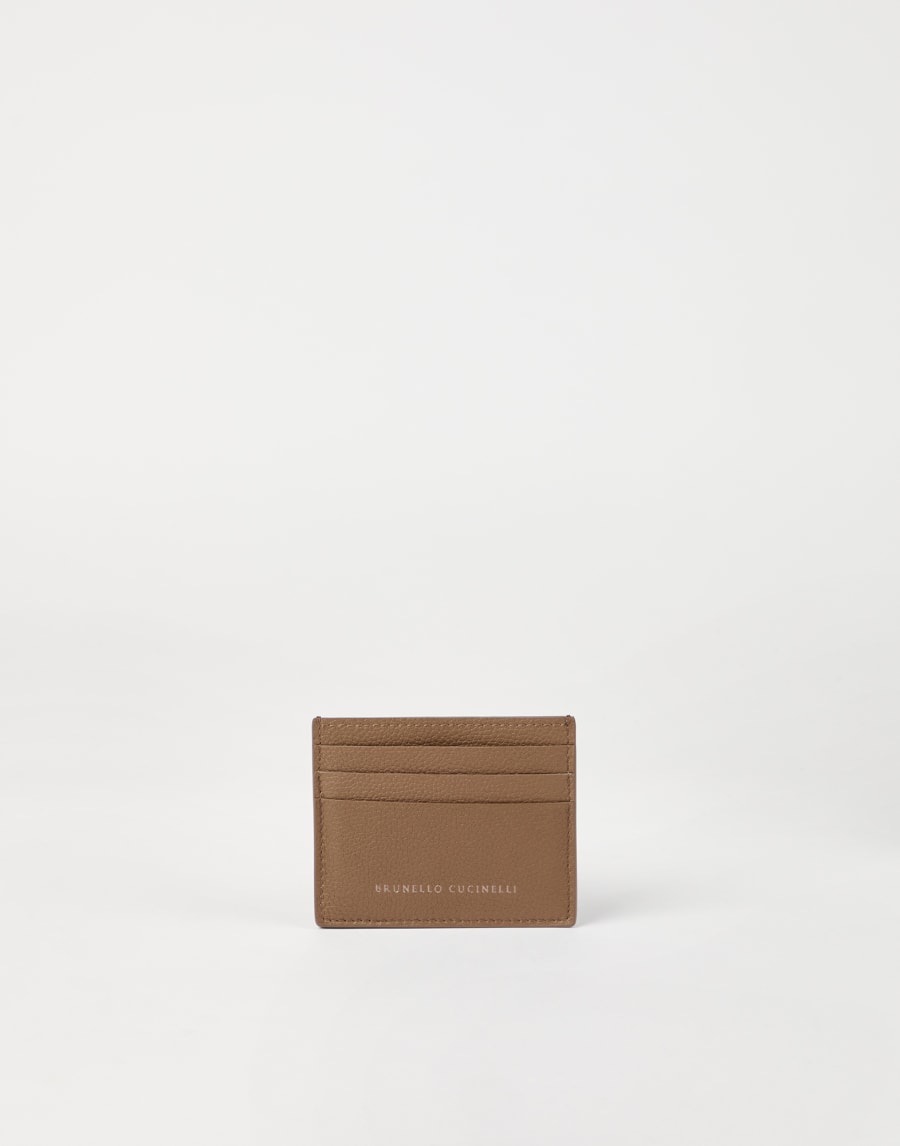 Leather card case Chocolate Woman - Brunello Cucinelli