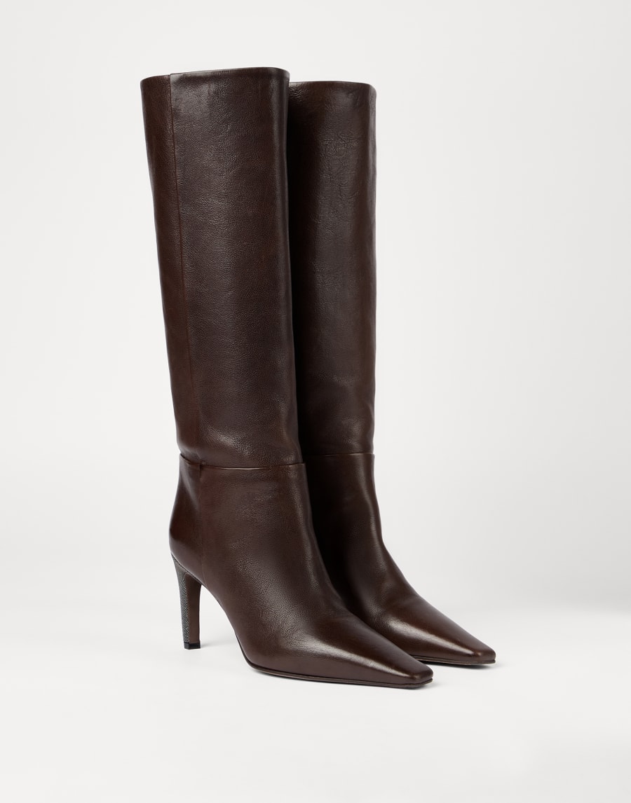 Boot in pelle Testa di Moro Donna - Brunello Cucinelli