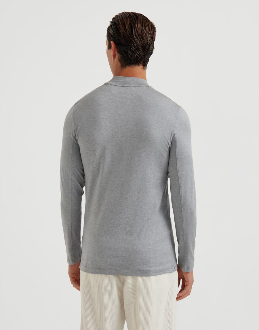 T-shirt with embroidery Medium Grey Man - Brunello Cucinelli