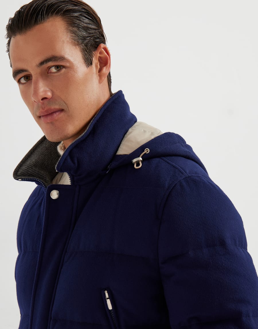 Wool down jacket Indigo Man - Brunello Cucinelli