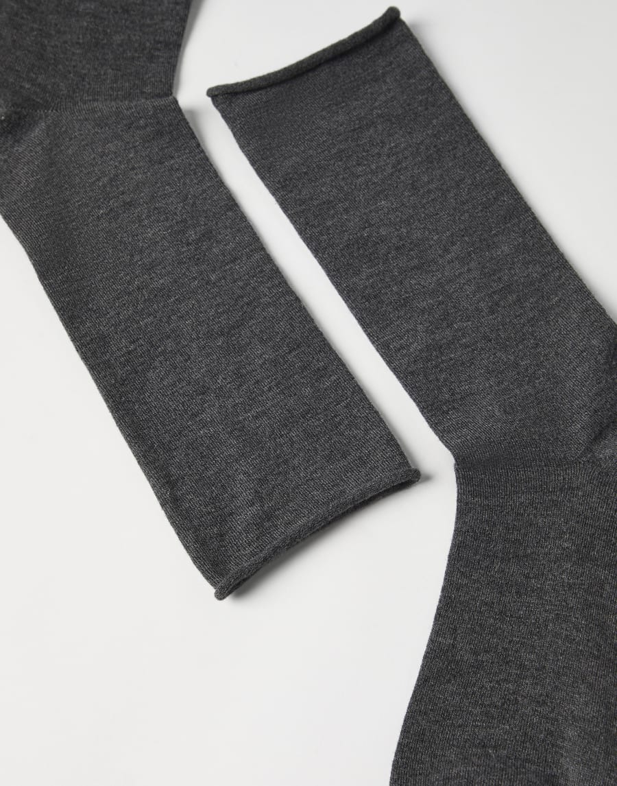 Cashmere knit socks Anthracite Woman - Brunello Cucinelli