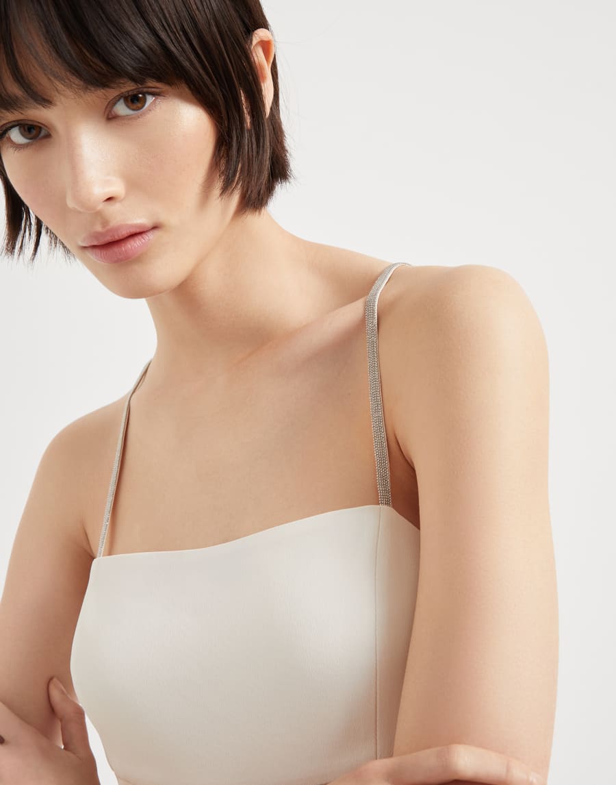 Dress with monili White Woman - Brunello Cucinelli