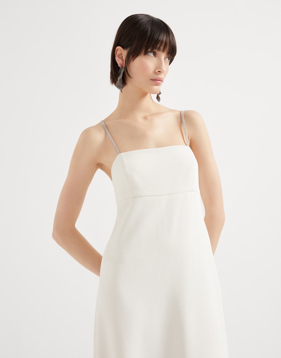 Dress with monili White Woman - Brunello Cucinelli
