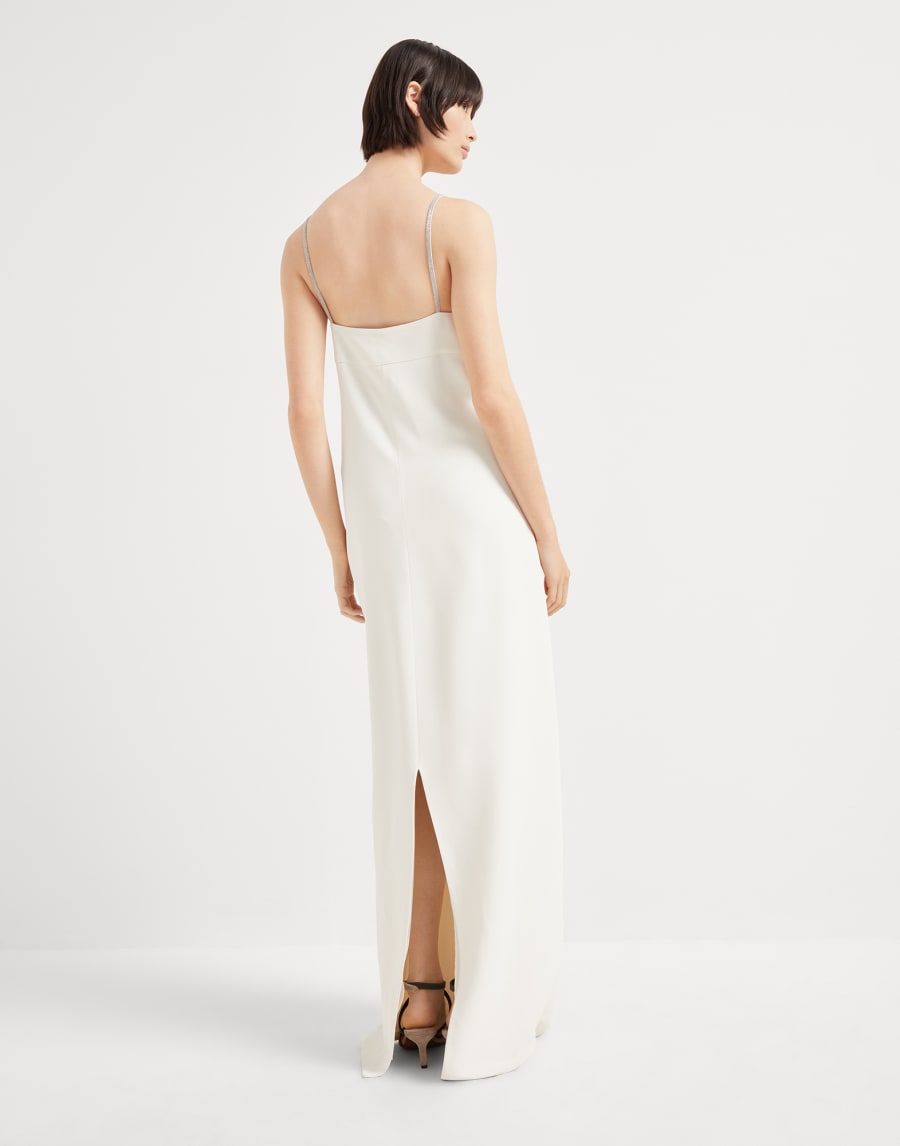 Dress with monili White Woman - Brunello Cucinelli
