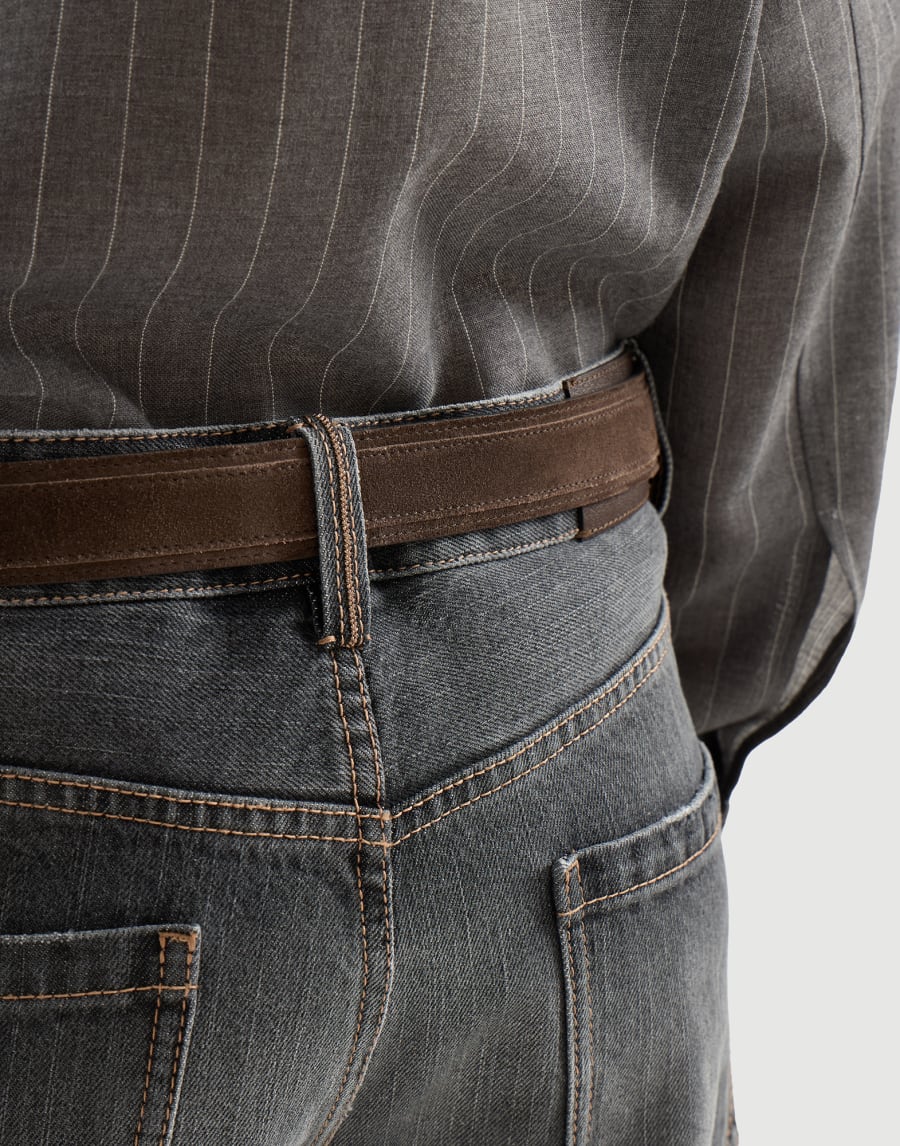 Authentic denim trousers Dark Grey Woman - Brunello Cucinelli