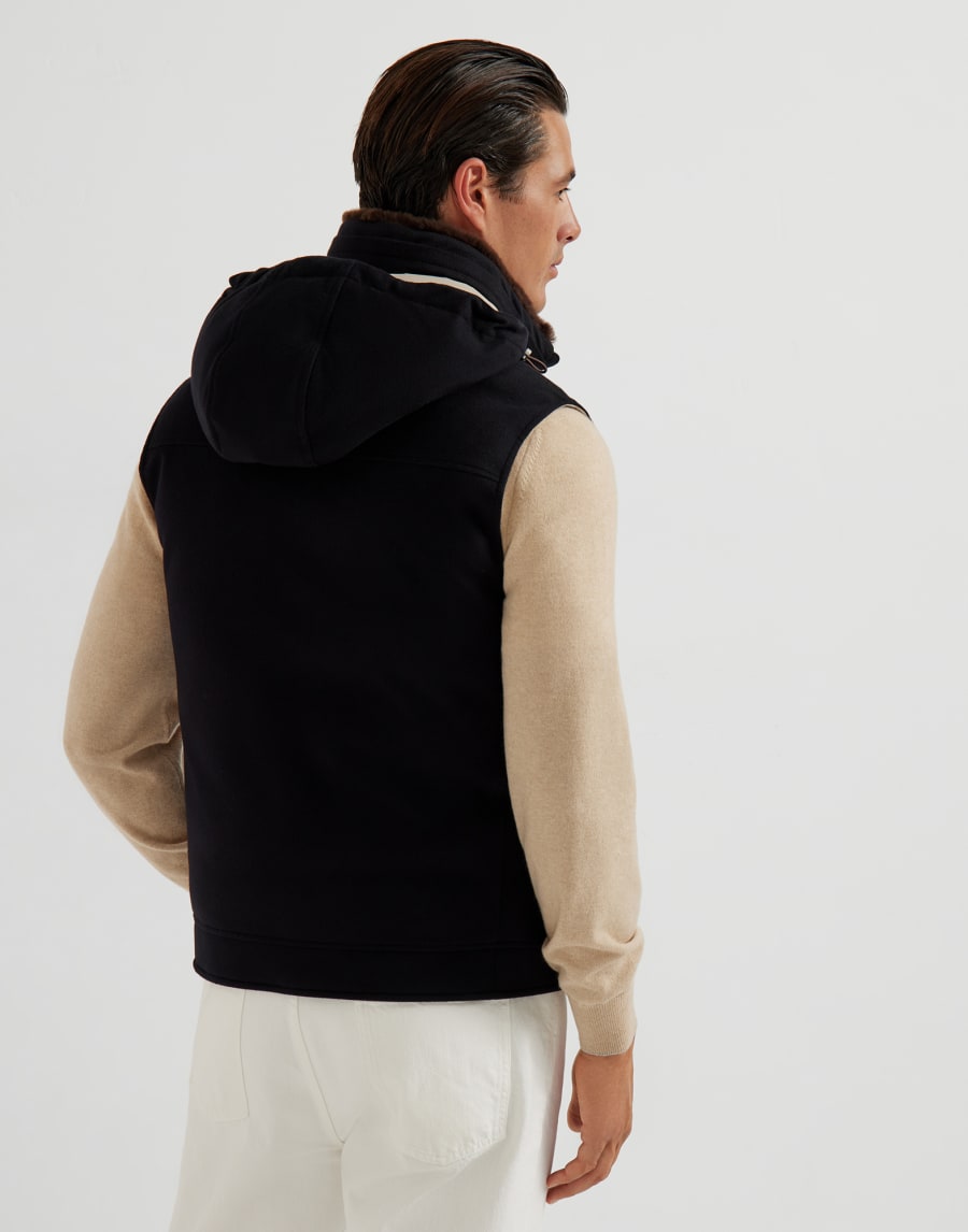 Daunenweste mit Kapuze Schwarz Herren - Brunello Cucinelli