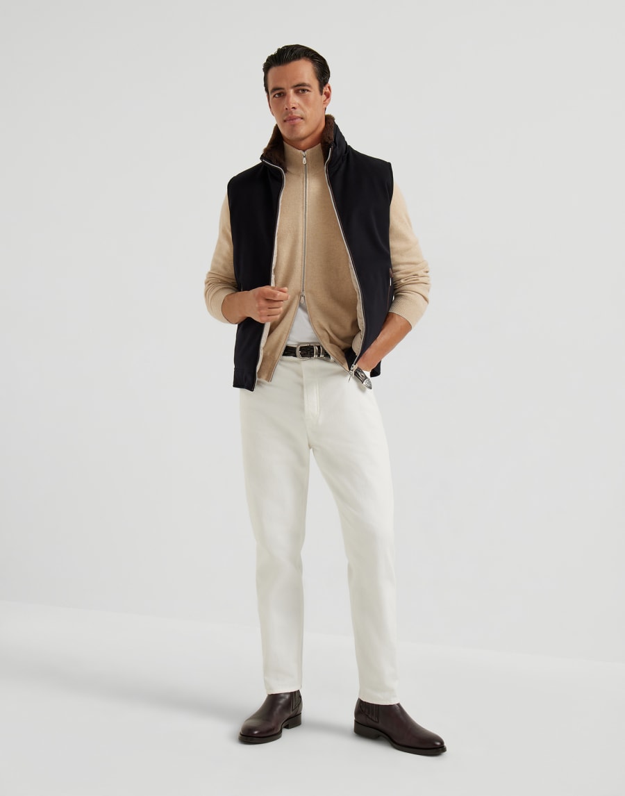 Daunenweste mit Kapuze Schwarz Herren - Brunello Cucinelli