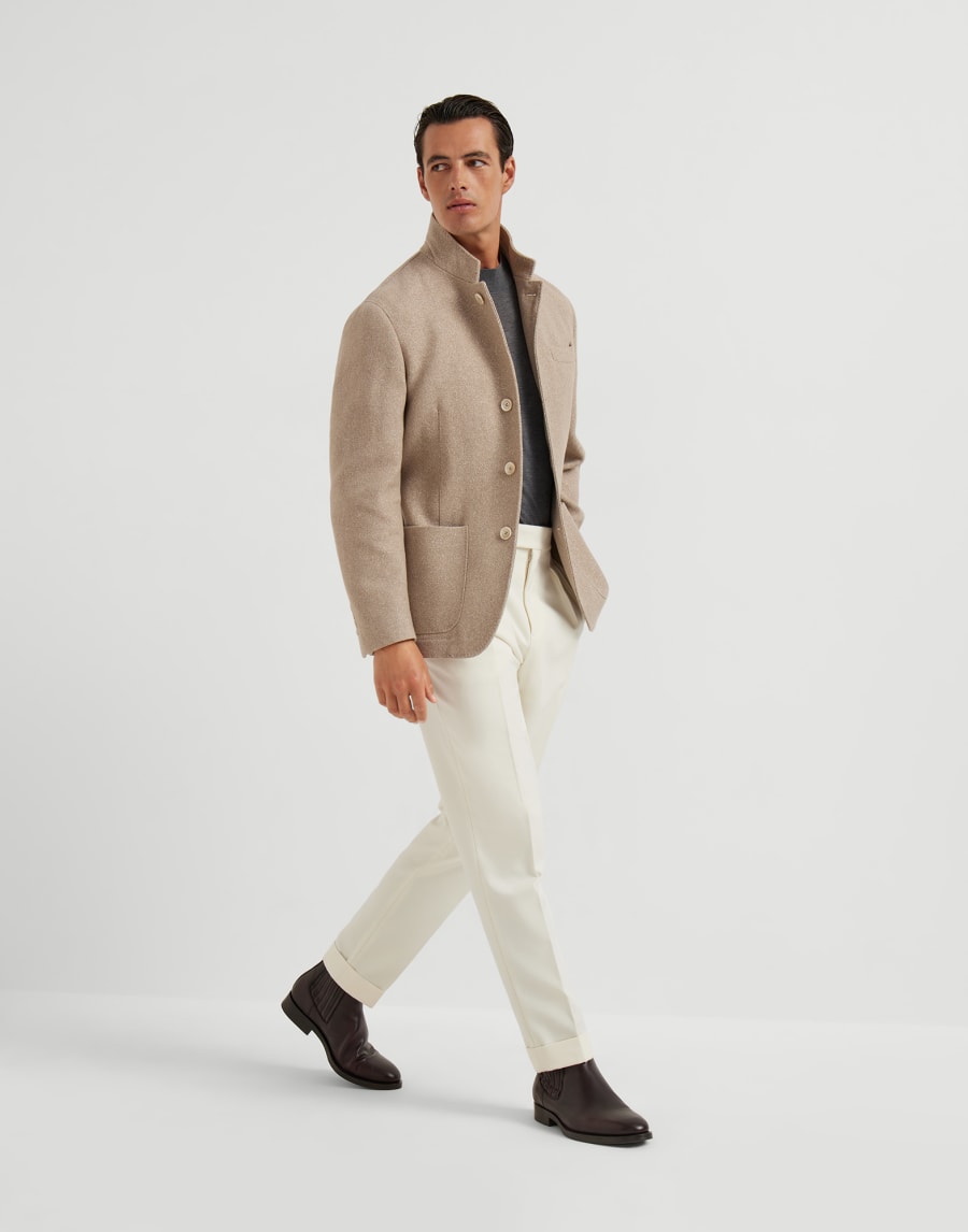 Blazer-style outerwear Beige Man - Brunello Cucinelli