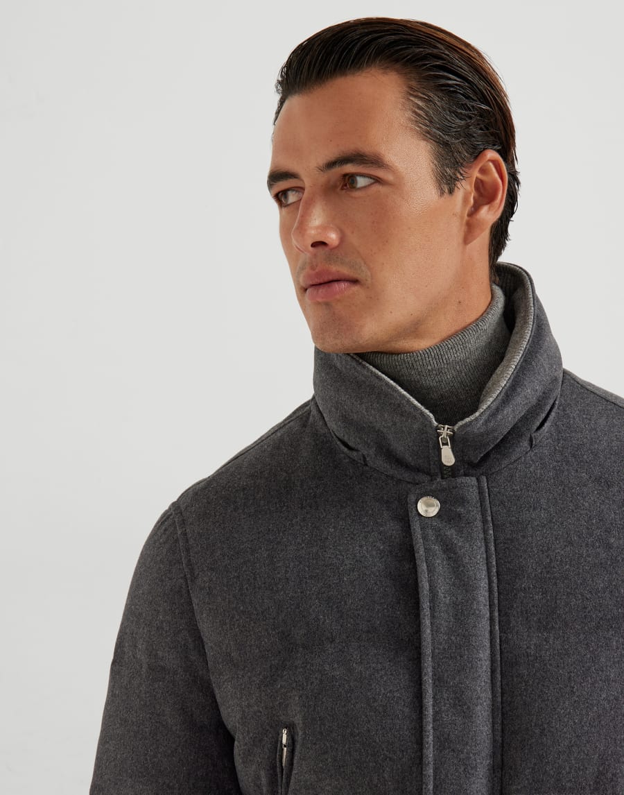Piumino in lana Grigio Uomo - Brunello Cucinelli
