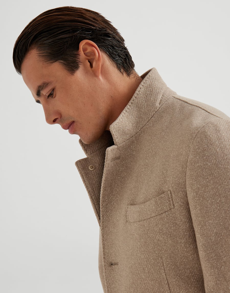 Blazer-style outerwear Beige Man - Brunello Cucinelli