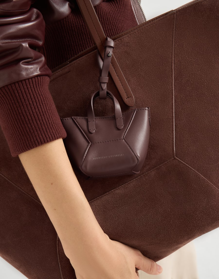 Calfskin BC Duo micro bag Burgundy Woman - Brunello Cucinelli