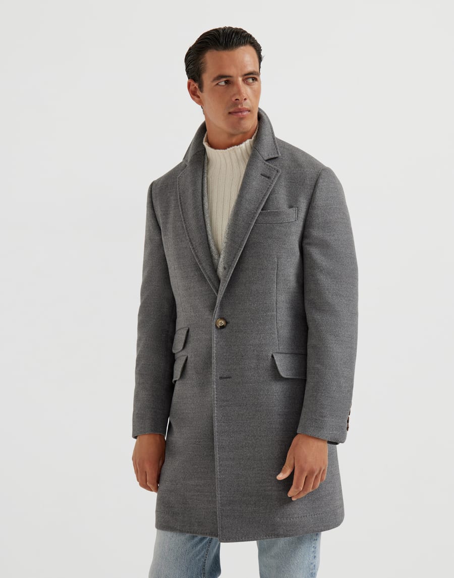 Handcrafted coat Medium Grey Man - Brunello Cucinelli