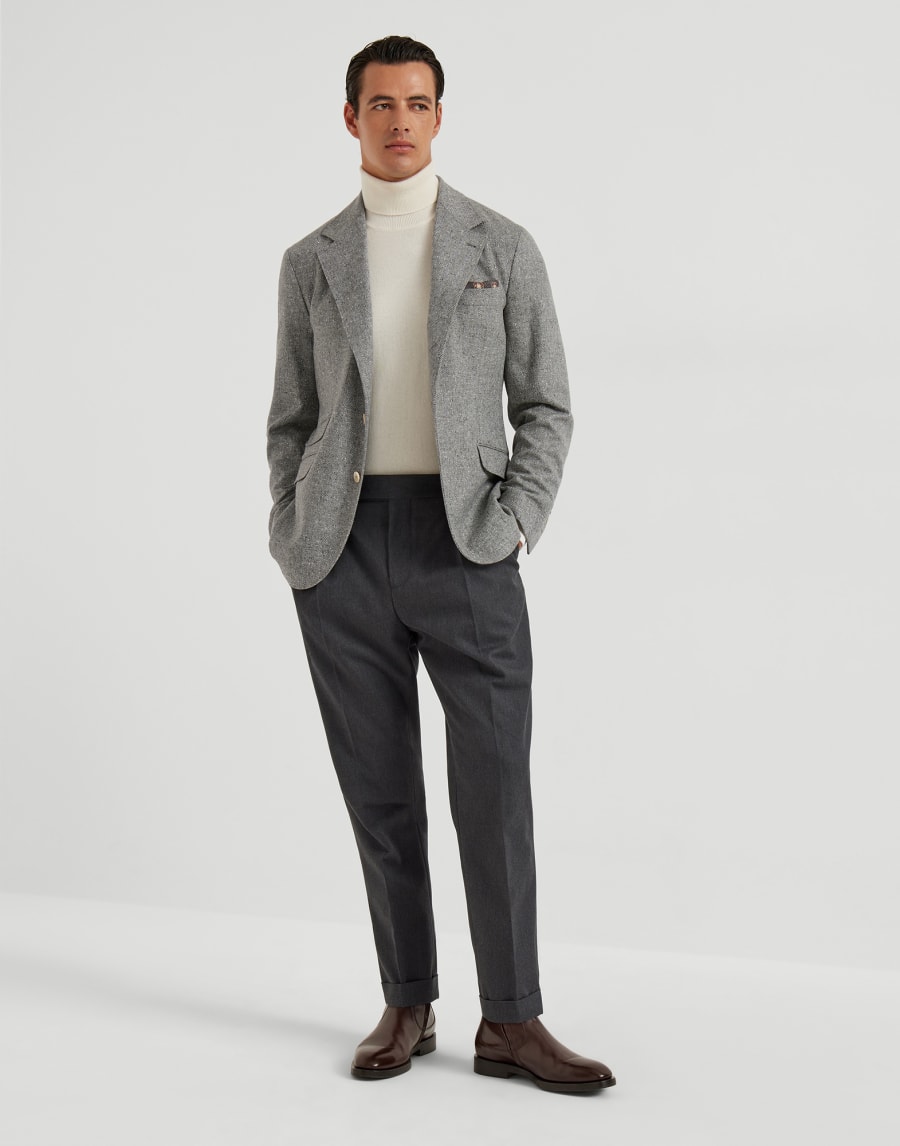 Deconstructed Cavallo blazer Light Grey Man - Brunello Cucinelli
