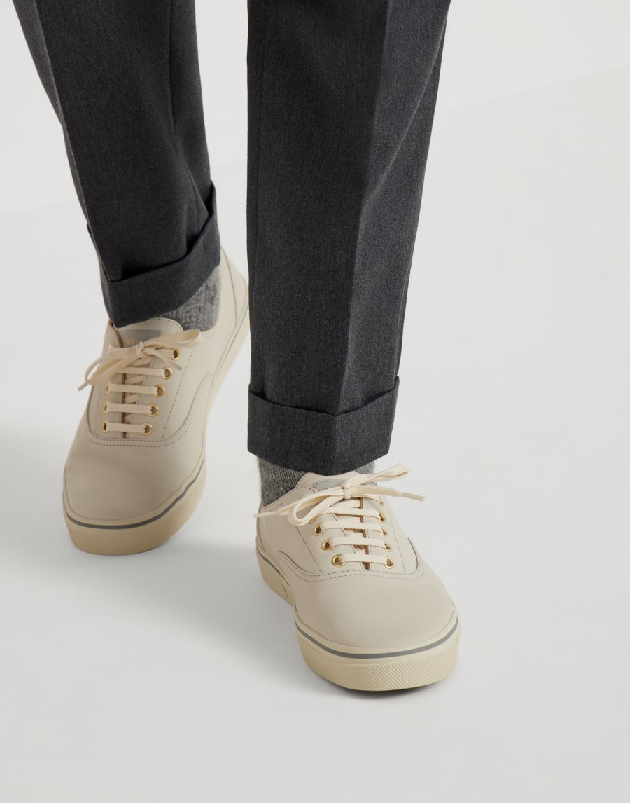 Calfskin sneakers Panama Man - Brunello Cucinelli