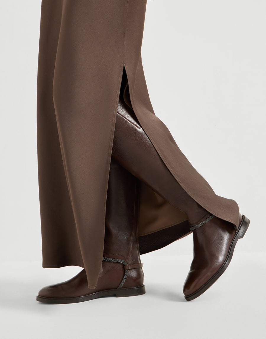 Fluid Bias-Cut skirt Brown Woman - Brunello Cucinelli