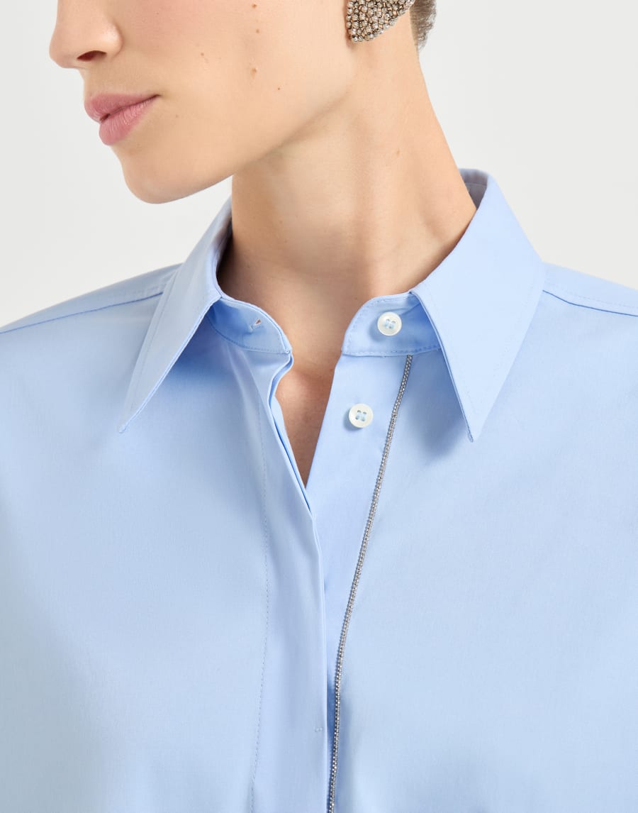 Poplin shirt Sky Blue Woman - Brunello Cucinelli