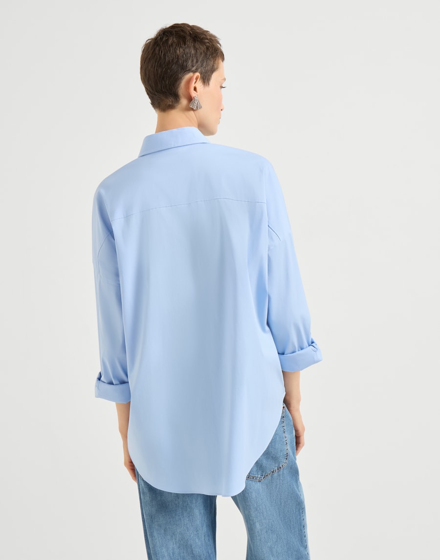 Poplin shirt Sky Blue Woman - Brunello Cucinelli