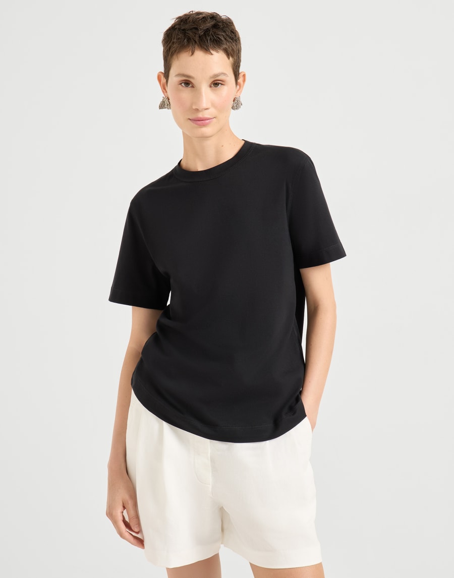 T-shirt in jersey Nero Donna - Brunello Cucinelli