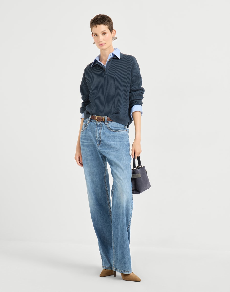 Poplin shirt Sky Blue Woman - Brunello Cucinelli