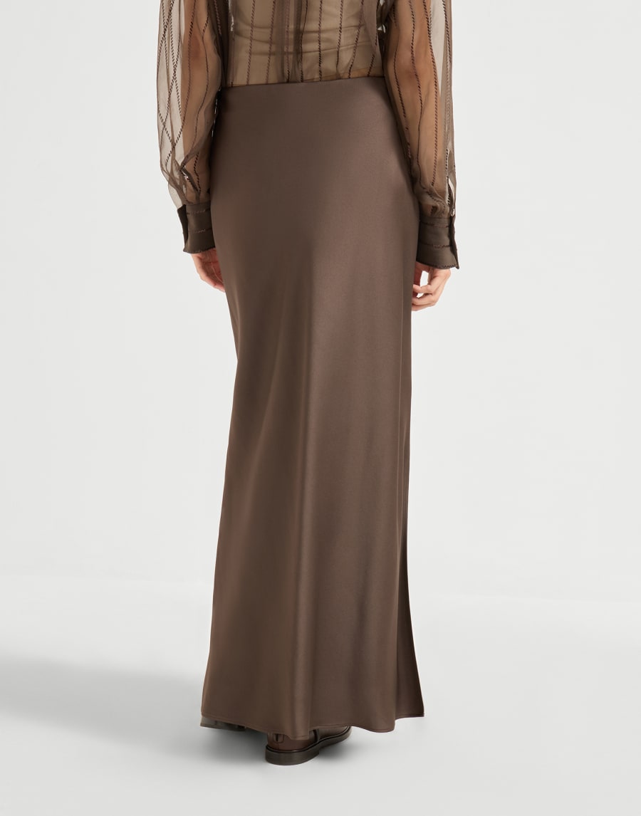 Fluid Bias-Cut skirt Brown Woman - Brunello Cucinelli