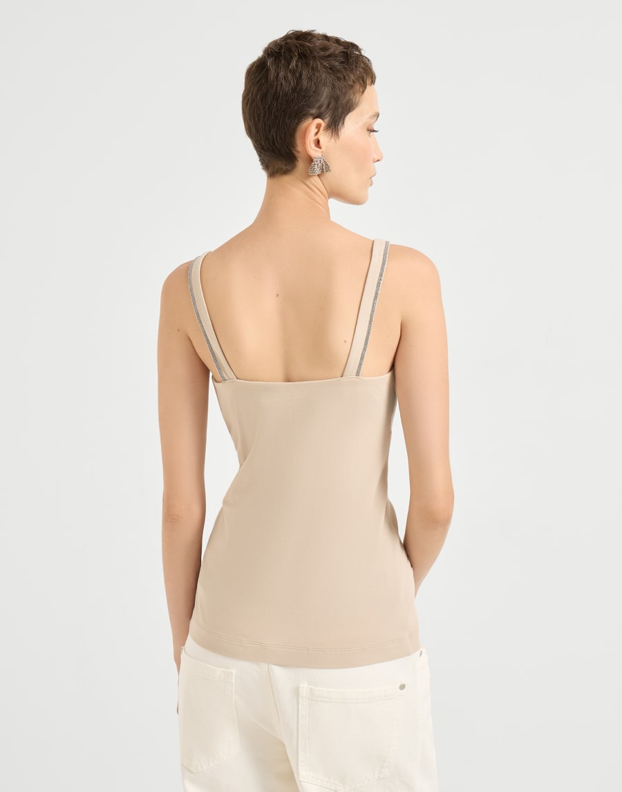 Top aus Jersey Beige Damen - Brunello Cucinelli