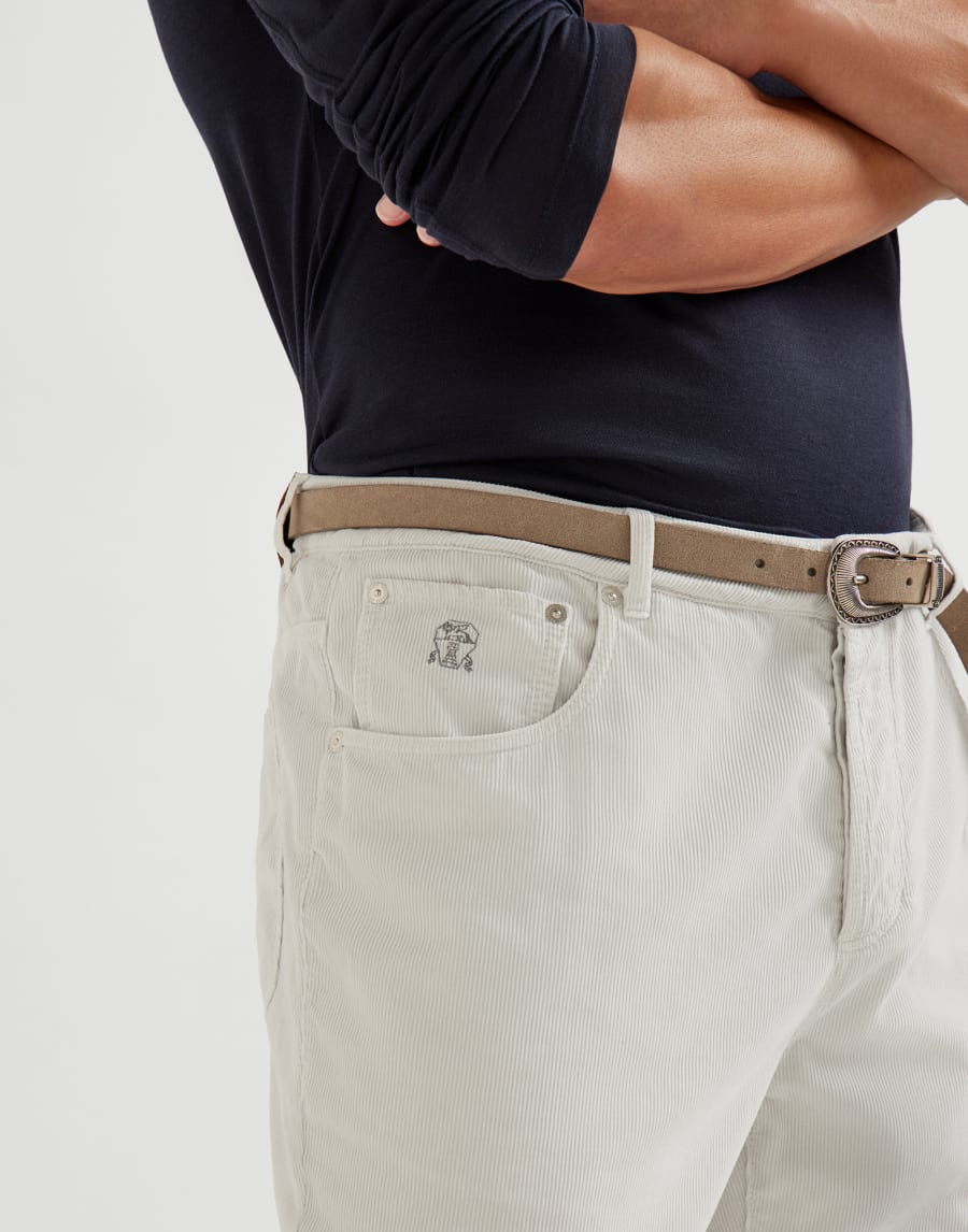 Garment-dyed trousers Light Grey Man - Brunello Cucinelli