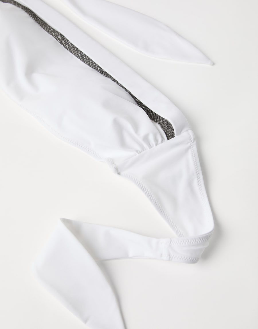 モニーレ付き バンドゥビキニトップ ホワイト レディース - Brunello Cucinelli