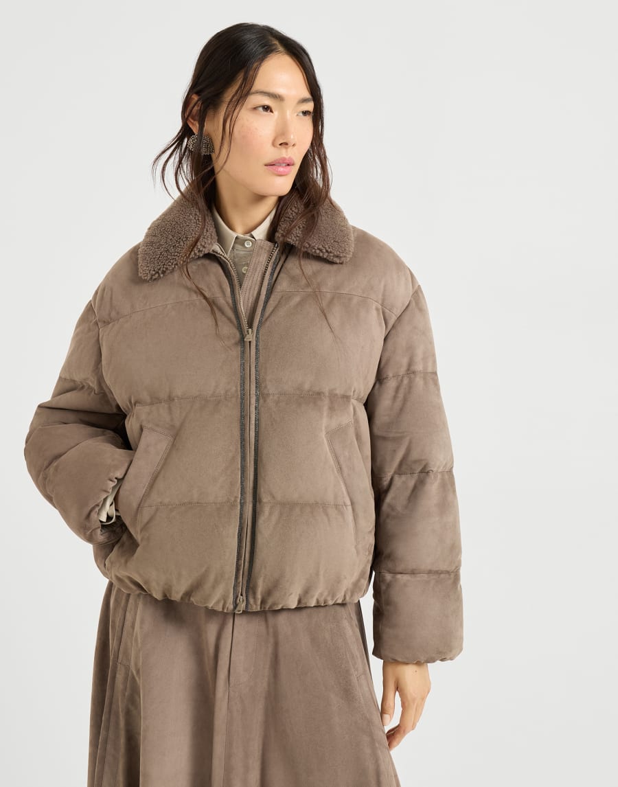 スエード ダウンジャケット マッド レディース - Brunello Cucinelli