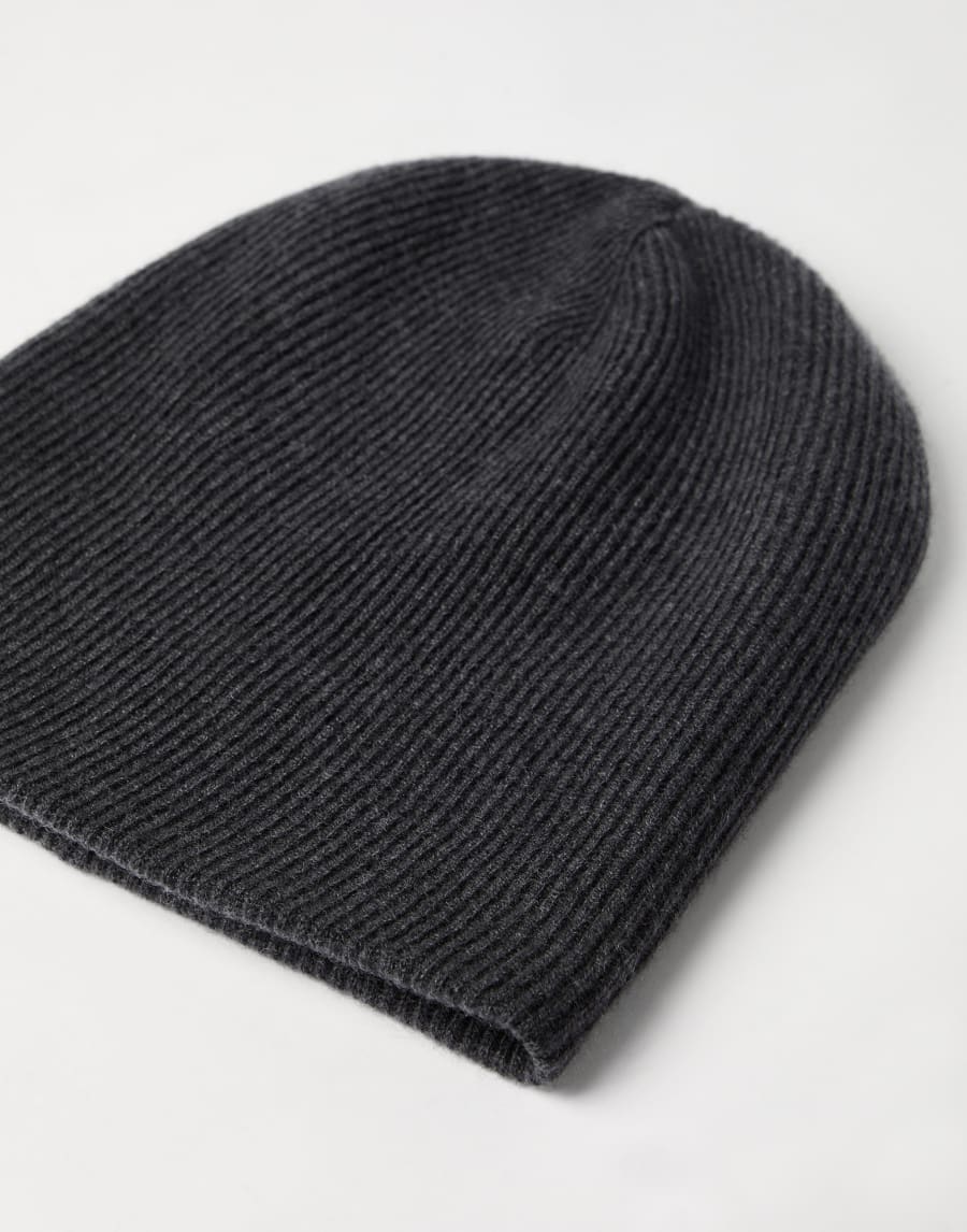 Knit beanie Lignite Grey Woman - Brunello Cucinelli