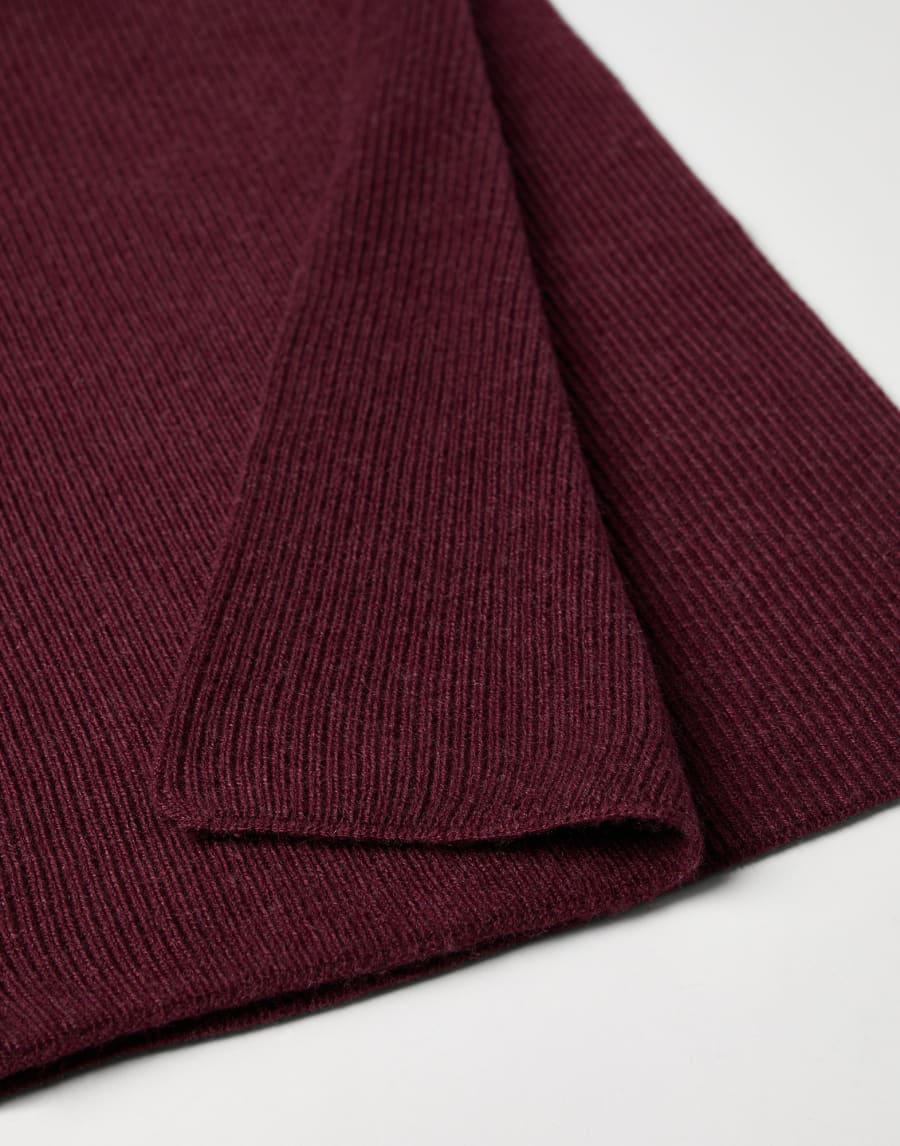 Cashmere knit scarf Amaranth Woman - Brunello Cucinelli