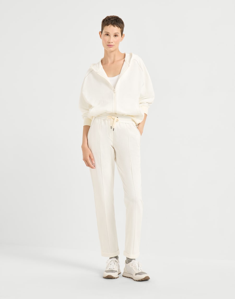 Lightweight French terry sweatshirt Natural Woman - Brunello Cucinelli