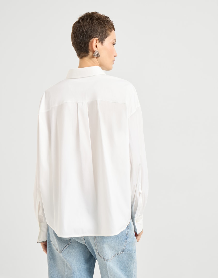 Shirt with monili White Woman - Brunello Cucinelli