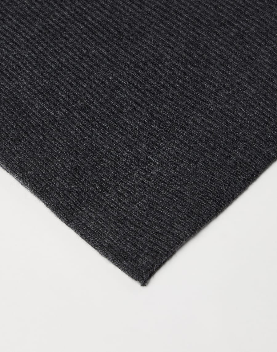 Cashmere knit scarf Lignite Grey Woman - Brunello Cucinelli