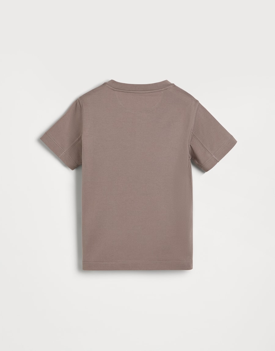 T-shirt in jersey Marrone Bambino - Brunello Cucinelli