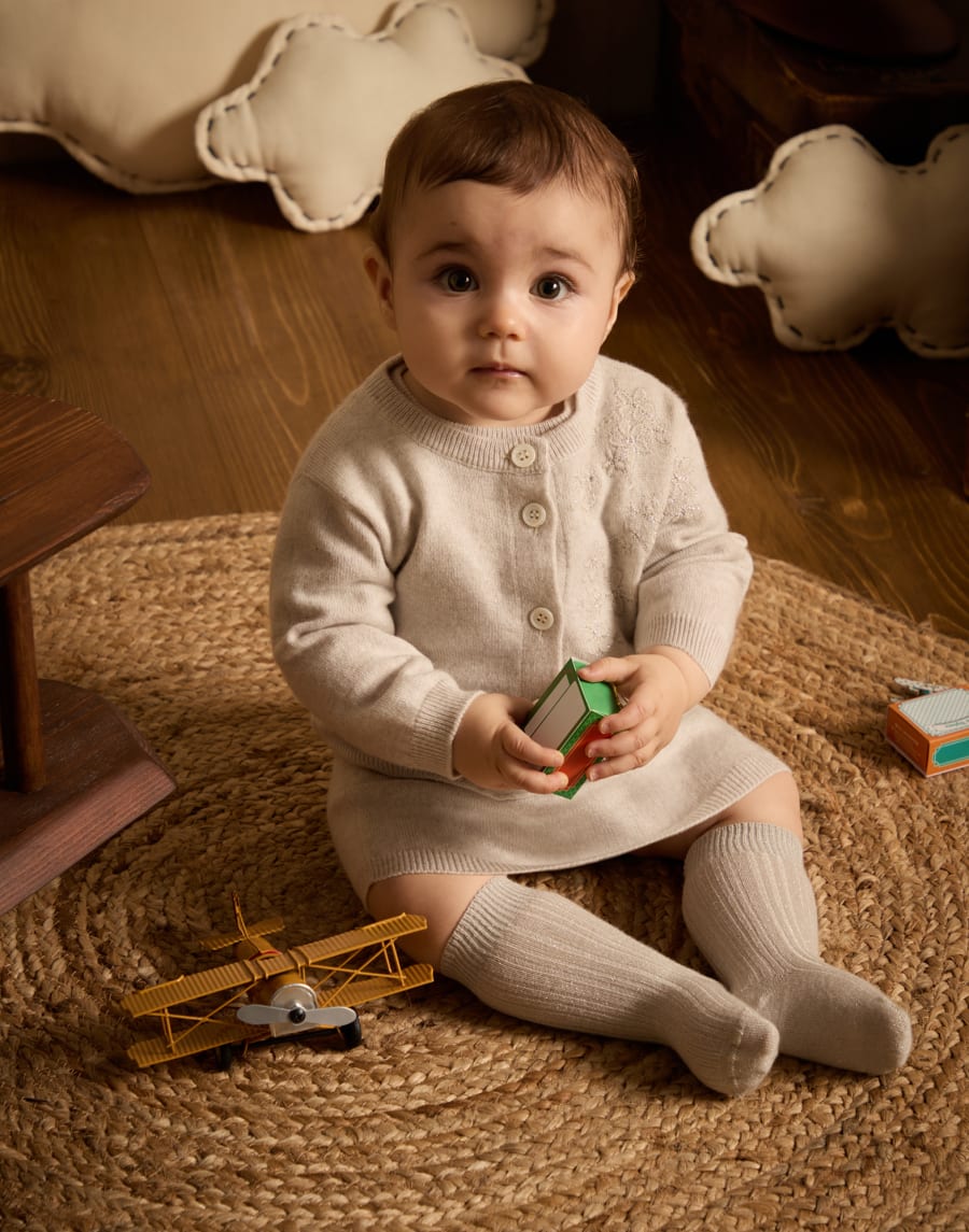 Cardigan Baby Bernie in cashmere Off-White Baby - Brunello Cucinelli
