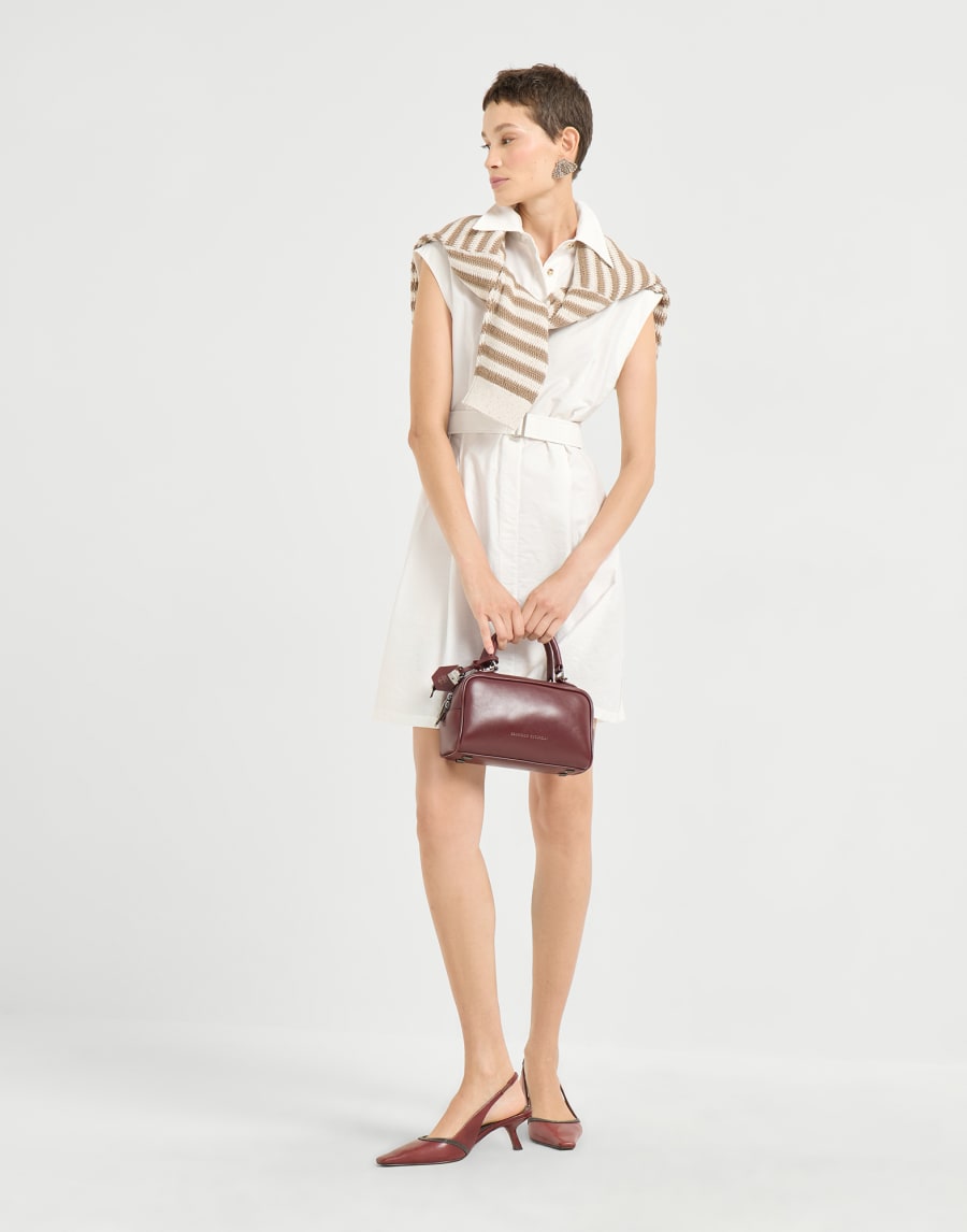 Mini Chemisier dress with monili Panama Woman - Brunello Cucinelli